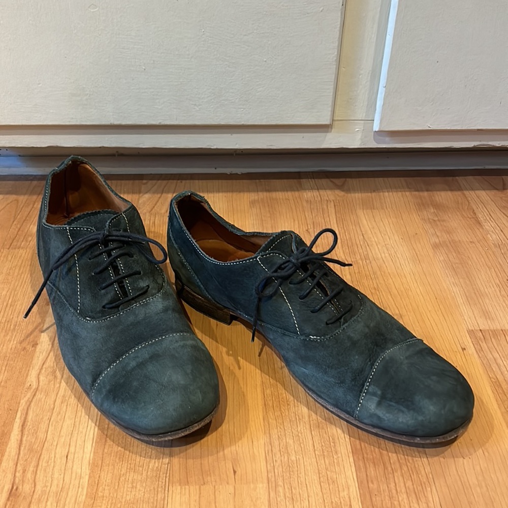 Fiorentini baker blue suede shoes